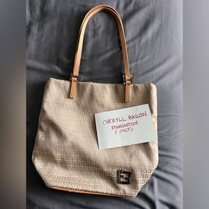 ⚡️‼️FLASH PRICE TODAY ONLY $165 ⚡️💯 Authentic FENDI Zucchino Roll Tote🔸‼️